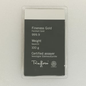 Goldbarren 100g HERAEUS gegossen - Miniaturansicht 6