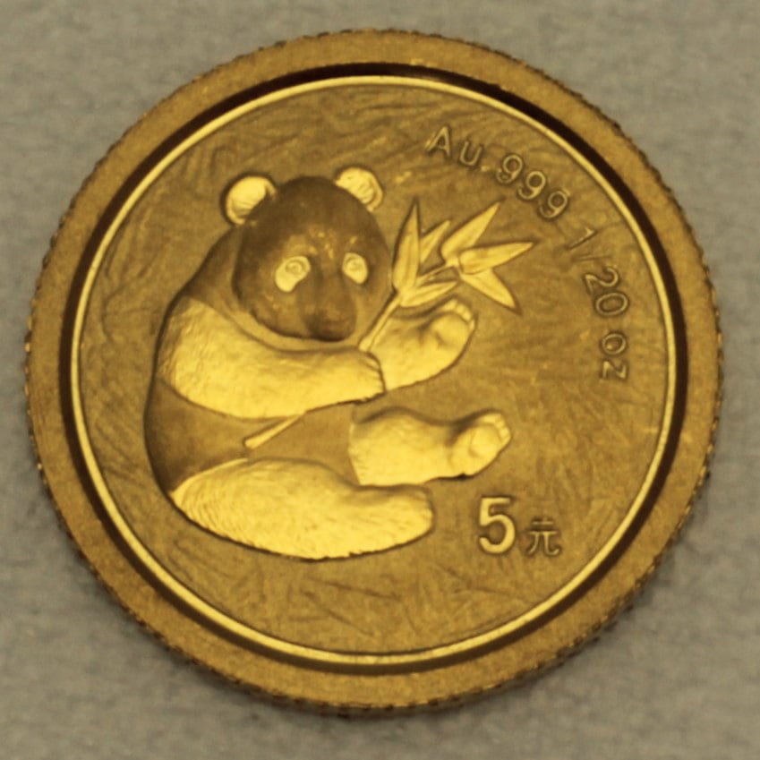Goldmünze 1/20oz "Panda" 2000 (China) - Hauptansicht