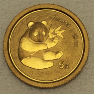 Goldmünze 1/20oz "Panda" 2000 (China) - Hauptansicht