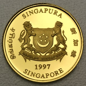Goldmünze 1/10oz "Lion" verschiedene Jahrgänge (Singapur) - Miniaturansicht 2