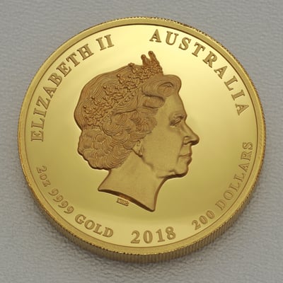 Goldmünze 2oz "Dragon & Tiger" 2018 (PP/HR) (Australien) - Miniaturansicht 2