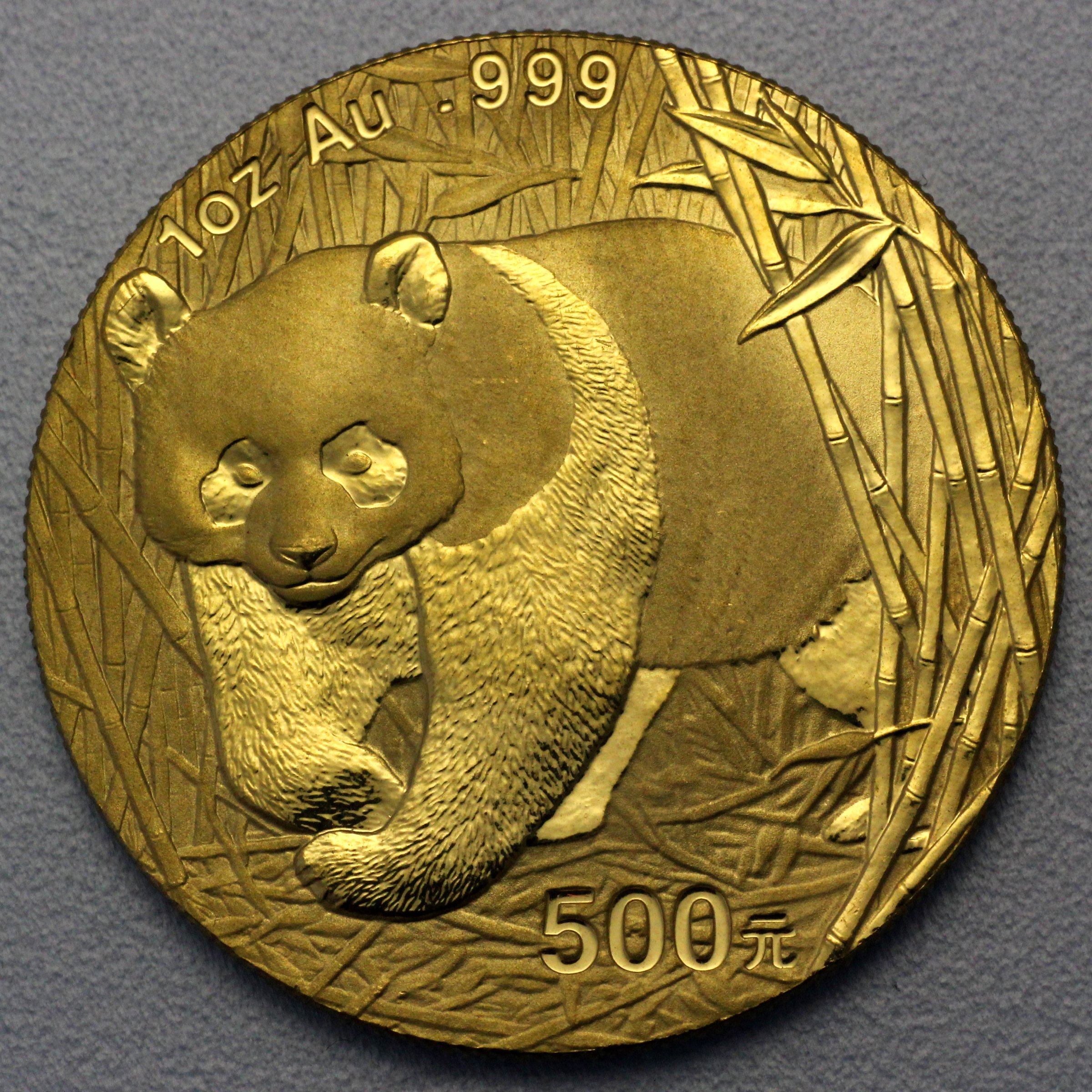 Goldmünze 1oz "Panda" 2001 (China) - Hauptansicht