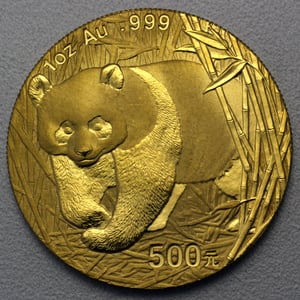 Goldmünze 1oz "Panda" 2001 (China) - Hauptansicht