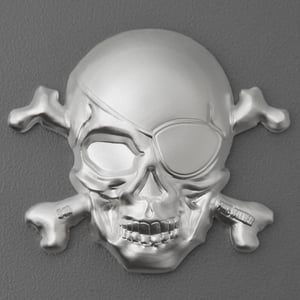 Silbermünze 5oz "Treasure Island Skull" 2022 (Barbados) - Miniaturansicht 1