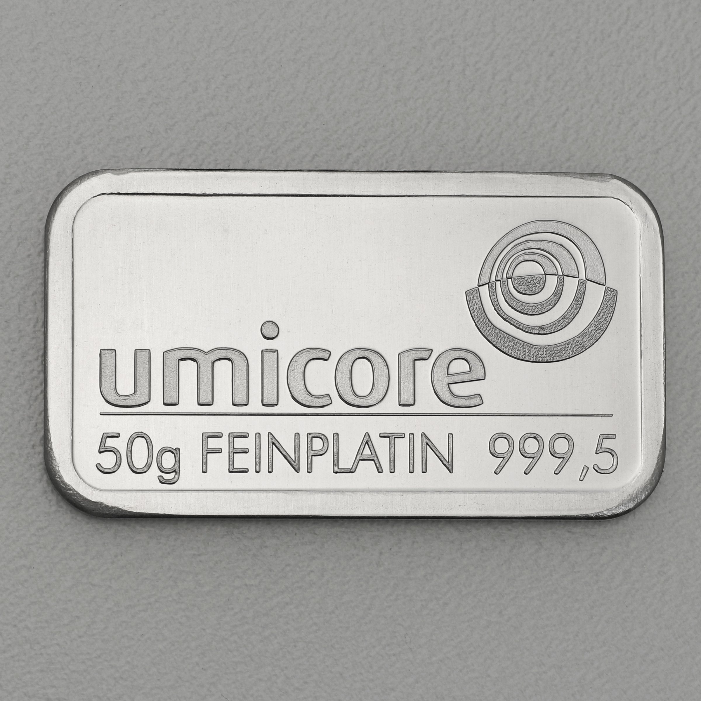 Platinbarren 50g UMICORE (Pt) - Hauptansicht
