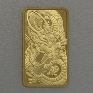 Gold Münzbarren 1oz "Rectangular Dragon" 2021 (Australien) - Miniaturansicht 1
