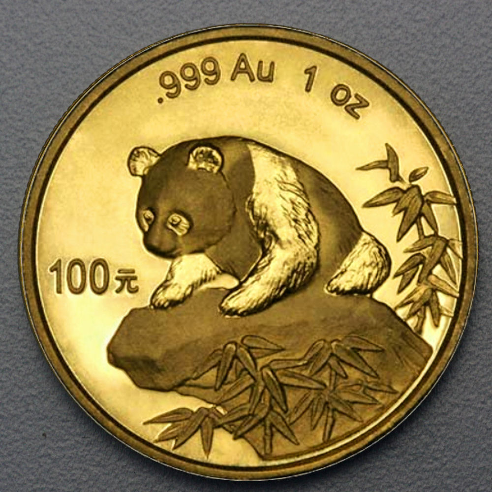 Goldmünze 1oz "Panda" 1999 (China) - Hauptansicht