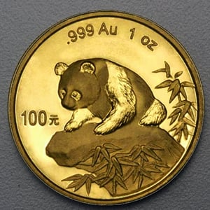 Goldmünze 1oz "Panda" 1999 (China) - Hauptansicht