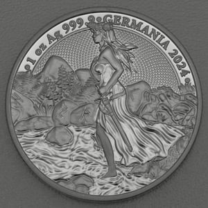 Silbermedaille 1oz "Germania" 2024 (PP) (Polen) - Hauptansicht