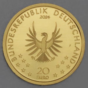 Goldmünze 20 Euro "Biber" 2024 Rückkehr der Wildtiere (Deutschland) - Miniaturansicht 2