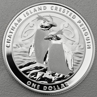 Silbermünze 1oz "Crested Penguin 2020" Chatham Island (Neuseeland) - Miniaturansicht 1