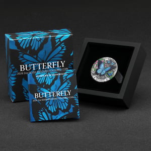Silbermünze 2oz "Butterfly" 2026 (AF/koloriert) (Australien) - Miniaturansicht 5