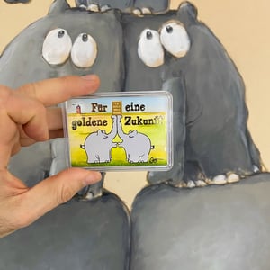 Goldbarren 1g "Küssende Ottifanten" (Motivbox) - Miniaturansicht 2