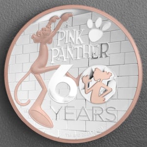Silbermünze 5oz "Pink Panther" 2024 (PP/HR/rosévergoldet) 60th Anniversary (Tuvalu) - Hauptansicht