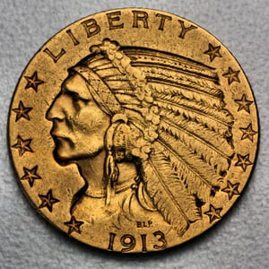 Goldmünze 5 Dollar "Indian Head" versch. Jahrg. (USA) - Hauptansicht