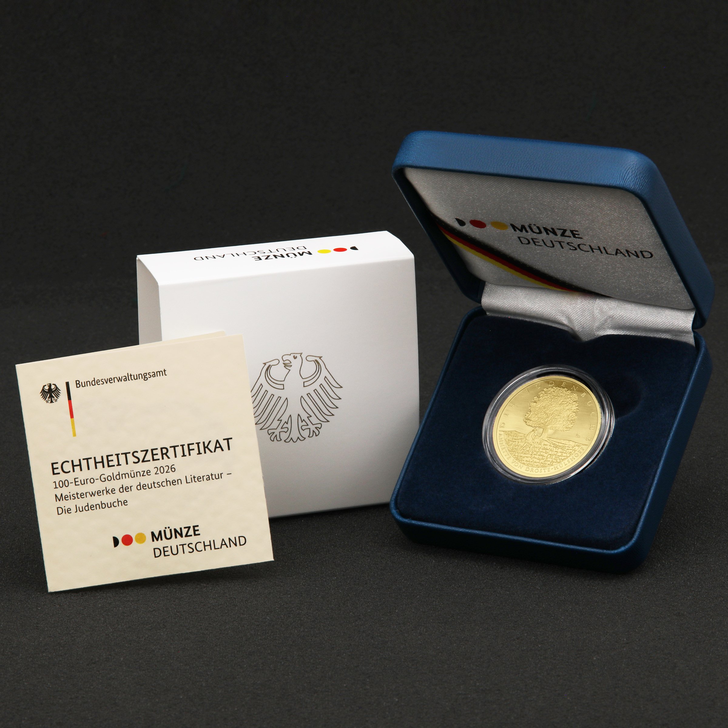 Goldmünze 100 Euro "Die Judenbuche" 2026 Meisterwerke der deutschen Literatur (Deutschland) - Detailansicht 4