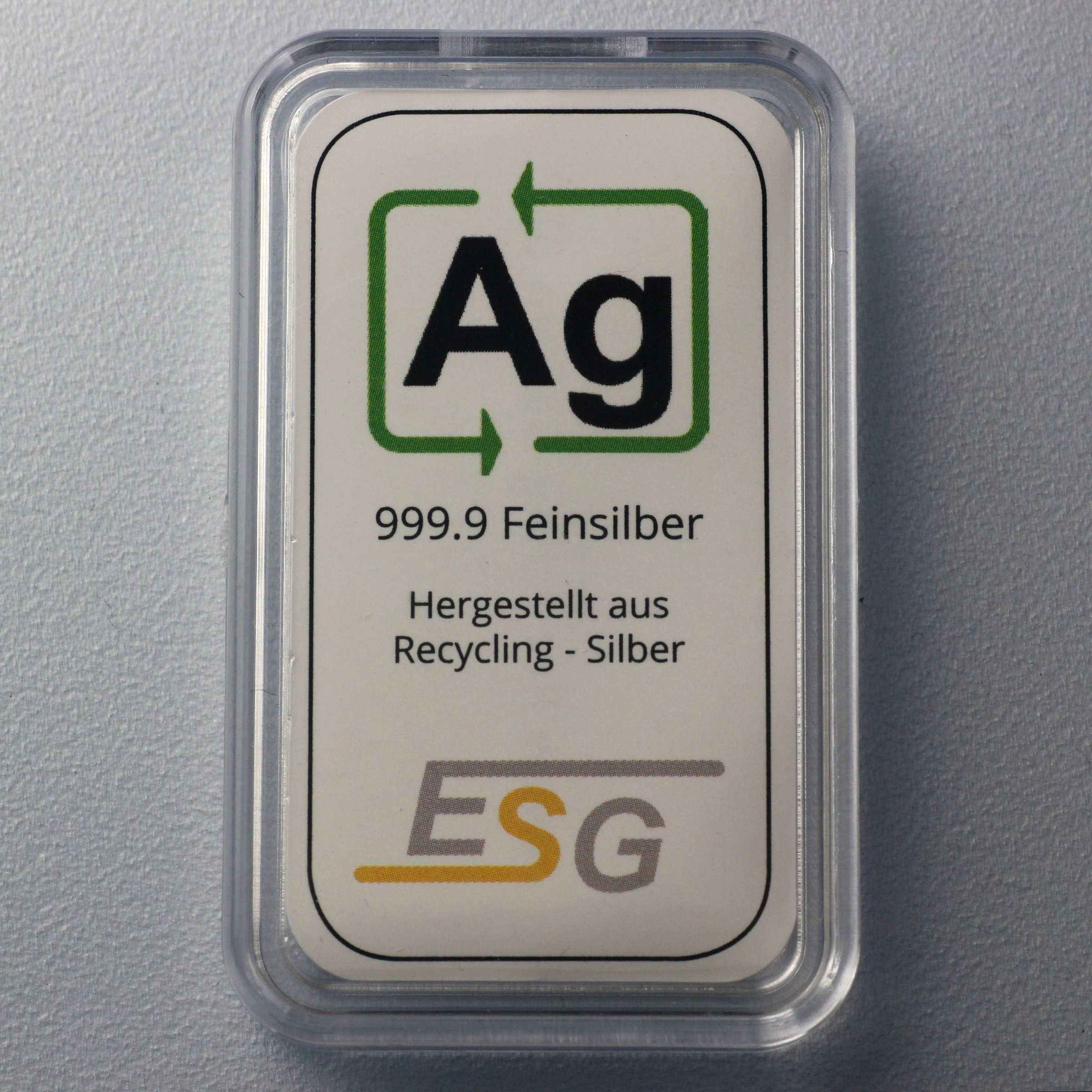 Silberbarren 20g ESG geprägt gravierbar Recyclingsilber - Detailansicht 3