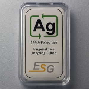Silberbarren 20g ESG geprägt gravierbar Recyclingsilber - Miniaturansicht 4