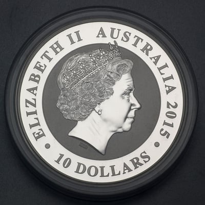 Silbermünze 10oz "Kookaburra" 2015 (Australien) - Miniaturansicht 4