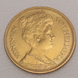 Goldmünze 5 Gulden "Wilhelmina" versch. Jahrg. (Niederlande) - Hauptansicht