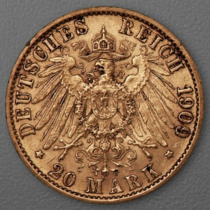 Goldmünze 20 Mark "Wilhelm II." 1909-A J.252 (Preußen) - Miniaturansicht 2