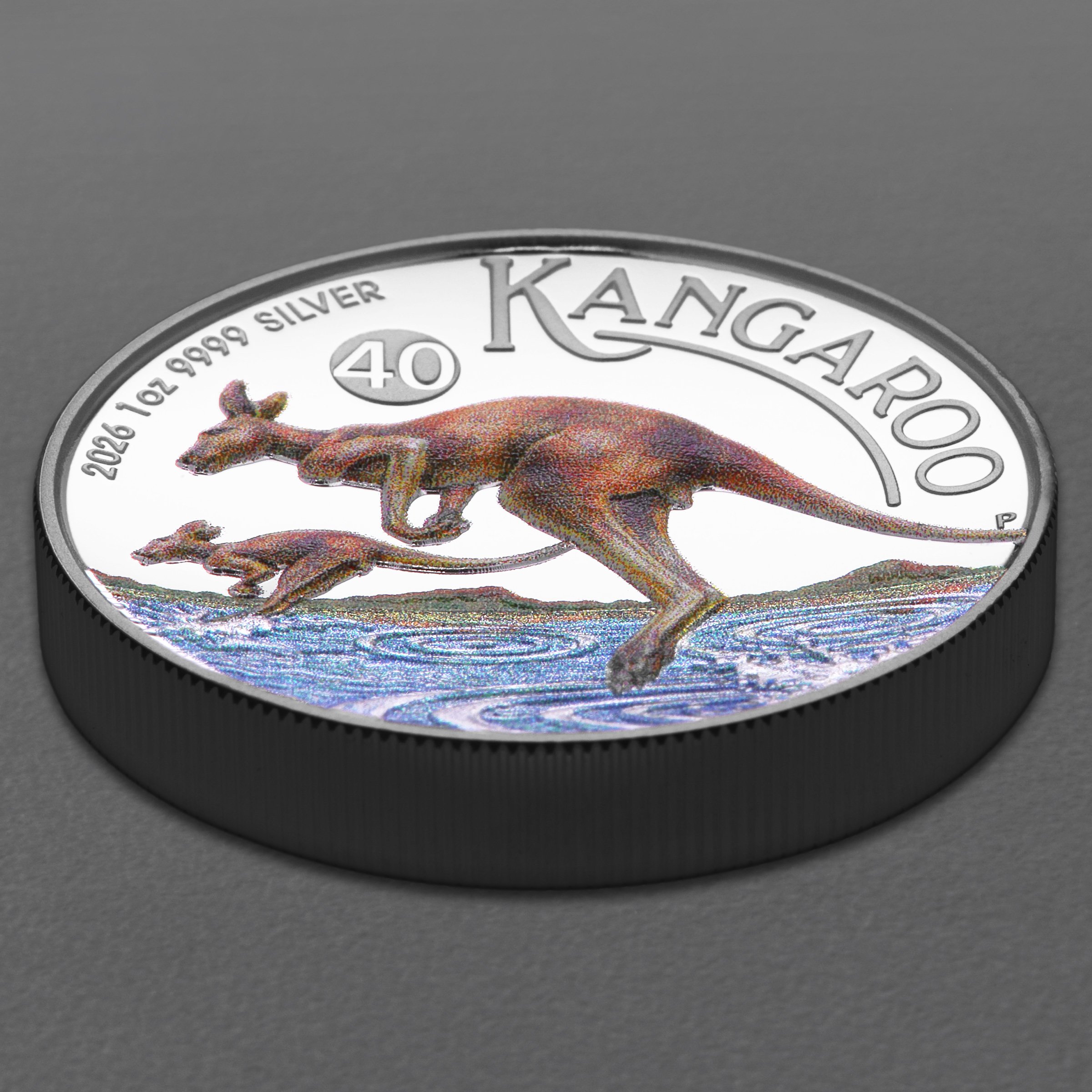 Silbermünze 1oz "Känguru" 2026 (PP/HR/koloriert) (Australien) - Detailansicht 2