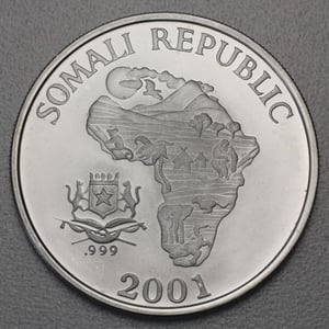 Silbermünze 1oz "Affe" 2001 The African Monkey (Somalia) - Miniaturansicht 2