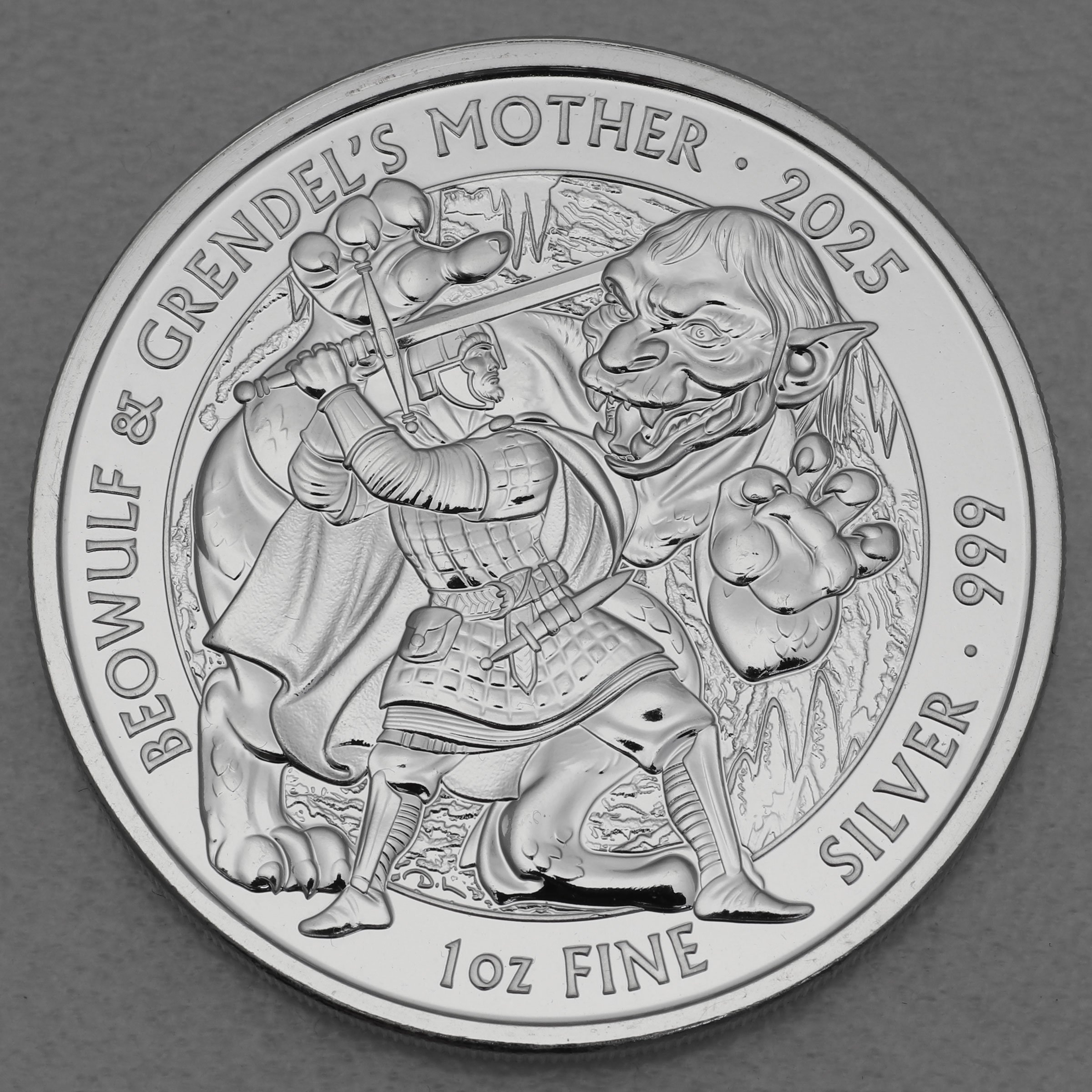 Silbermünze 1oz "Beowulf & Grendel s Mother" 2025 Myths and Legends (Großbritannien) - Hauptansicht