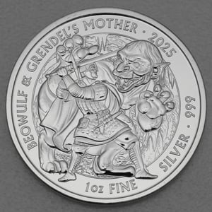 Silbermünze 1oz "Beowulf & Grendel s Mother" 2025 Myths and Legends (Großbritannien) - Hauptansicht