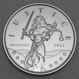 Silbermünze 1oz "Lady Justice" 2022 (Gibraltar) - Hauptansicht