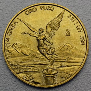 Goldmünze 1/4oz "Libertad" verschiedene Jahrgänge (Mexiko) - Hauptansicht