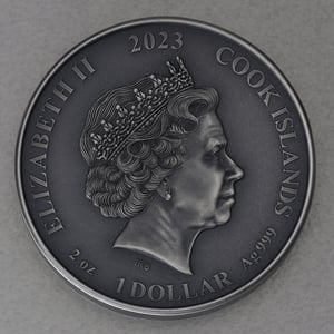 Silbermünze 2oz "Hel" 2023 (HR/AF/vergoldet) Norse Gods (Cook Islands) - Miniaturansicht 2