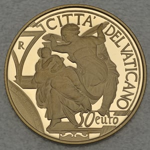 Goldmünze "50 Euro - 2014" Michelangelo (Vatikanstadt) - Miniaturansicht 1