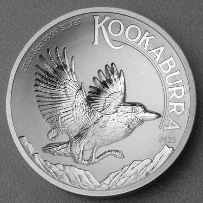 Silbermünze 5oz "Kookaburra" 2024 (PP/HR/incused) 19% (Australien) - Miniaturansicht 1