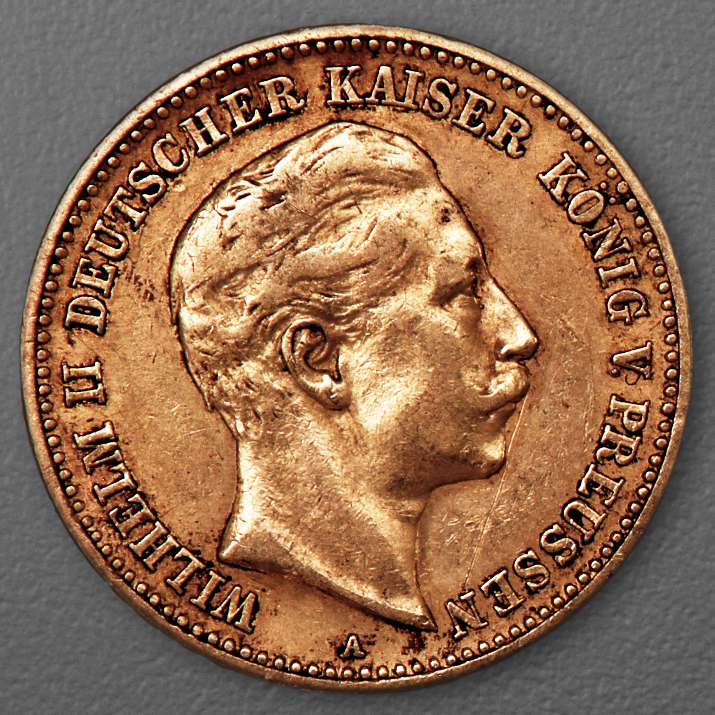 Goldmünze 10 Mark "Wilhelm II." 1898-A J.251 (Preußen) - Hauptansicht