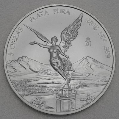 Silbermünze 5oz "Libertad" 2015 (Mexiko) - Miniaturansicht 1