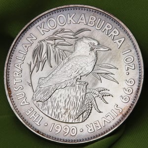 Silbermünze 1oz "Kookaburra" 1990 diff. (Australien) - Miniaturansicht 5