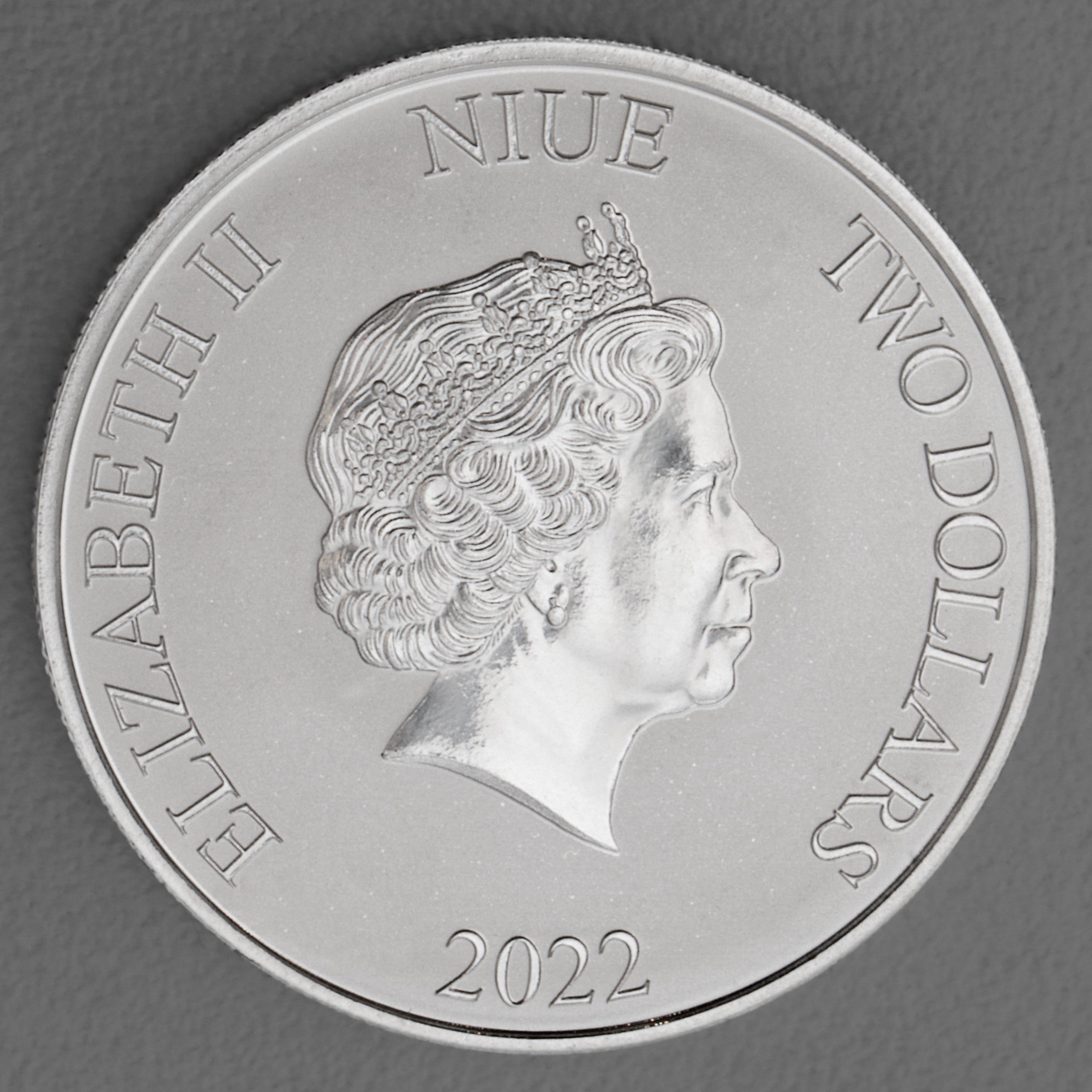 Silbermünze 1oz "Donald Duck" 2022 Disney – Merry Christmas 19% (Niue) - Detailansicht 1