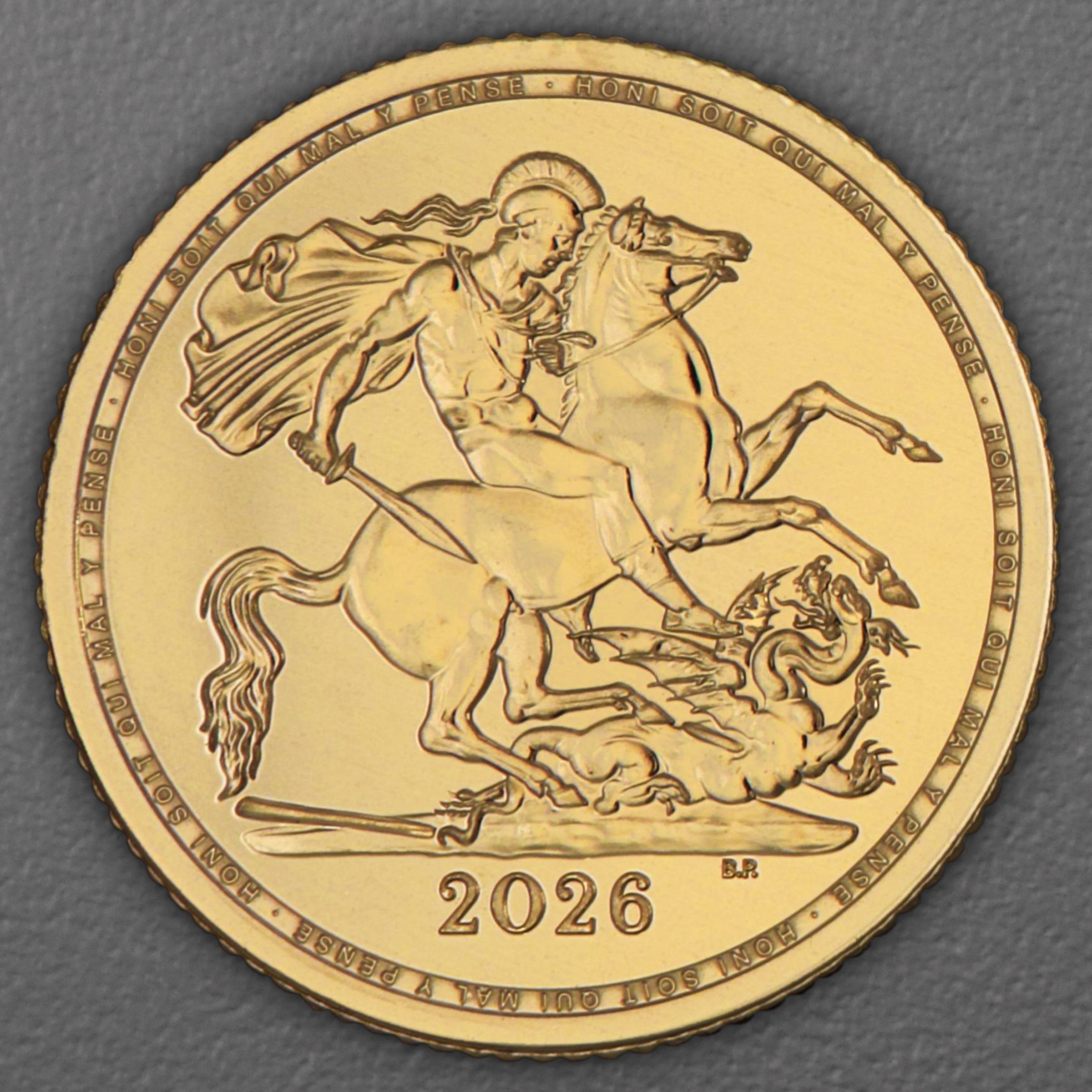 Goldmünze 1/2 Sovereign "Charles III." 2026 (Großbritannien) - Hauptansicht