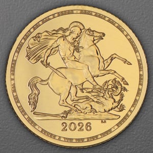 Goldmünze 1/2 Sovereign "Charles III." 2026 (Großbritannien) - Hauptansicht