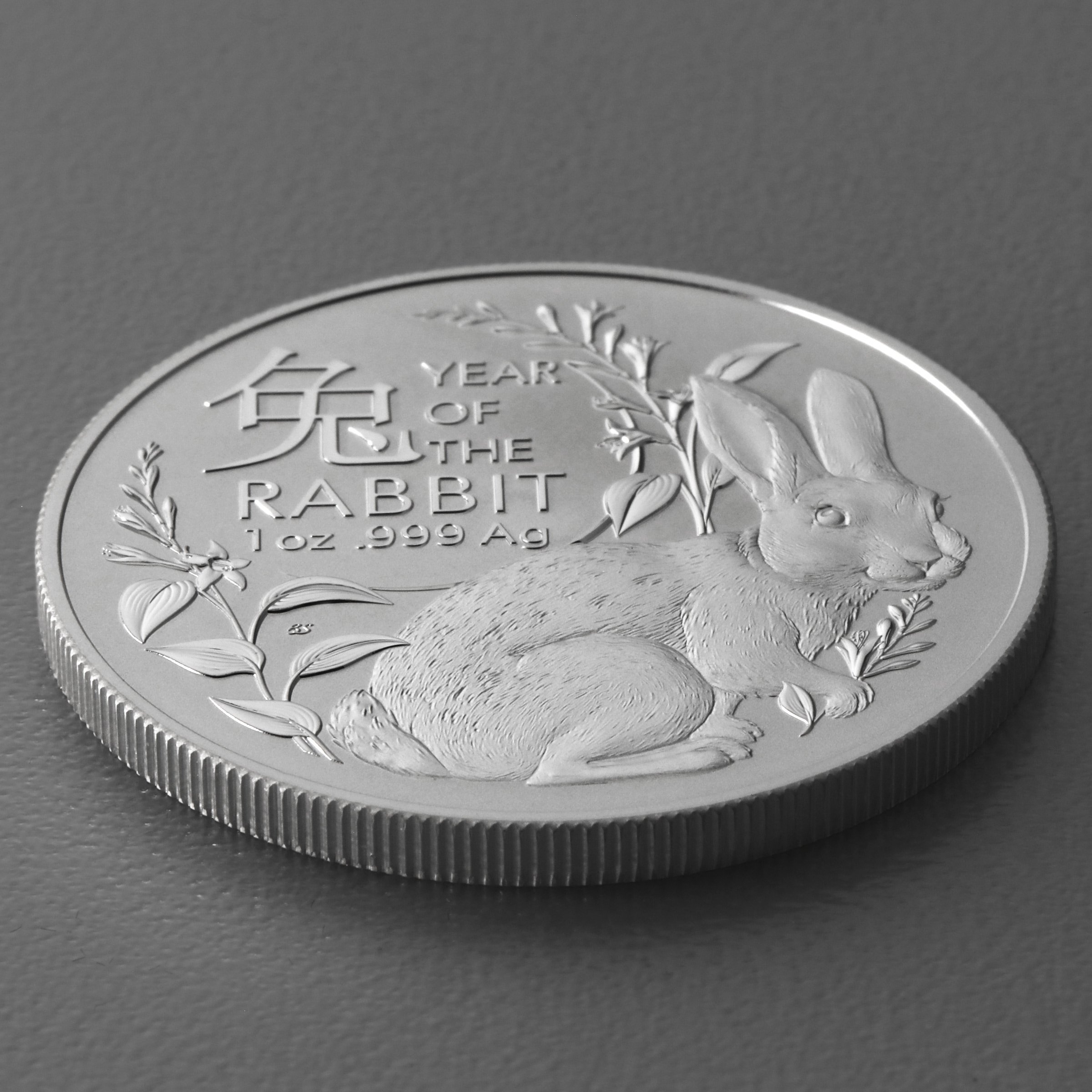 Silbermünze 1oz "Hase" 2023 Lunar II (RAM) – Year of the Rabbit 19% (Australien) - Detailansicht 2