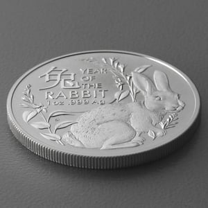 Silbermünze 1oz "Hase" 2023 Lunar II (RAM) – Year of the Rabbit 19% (Australien) - Miniaturansicht 3