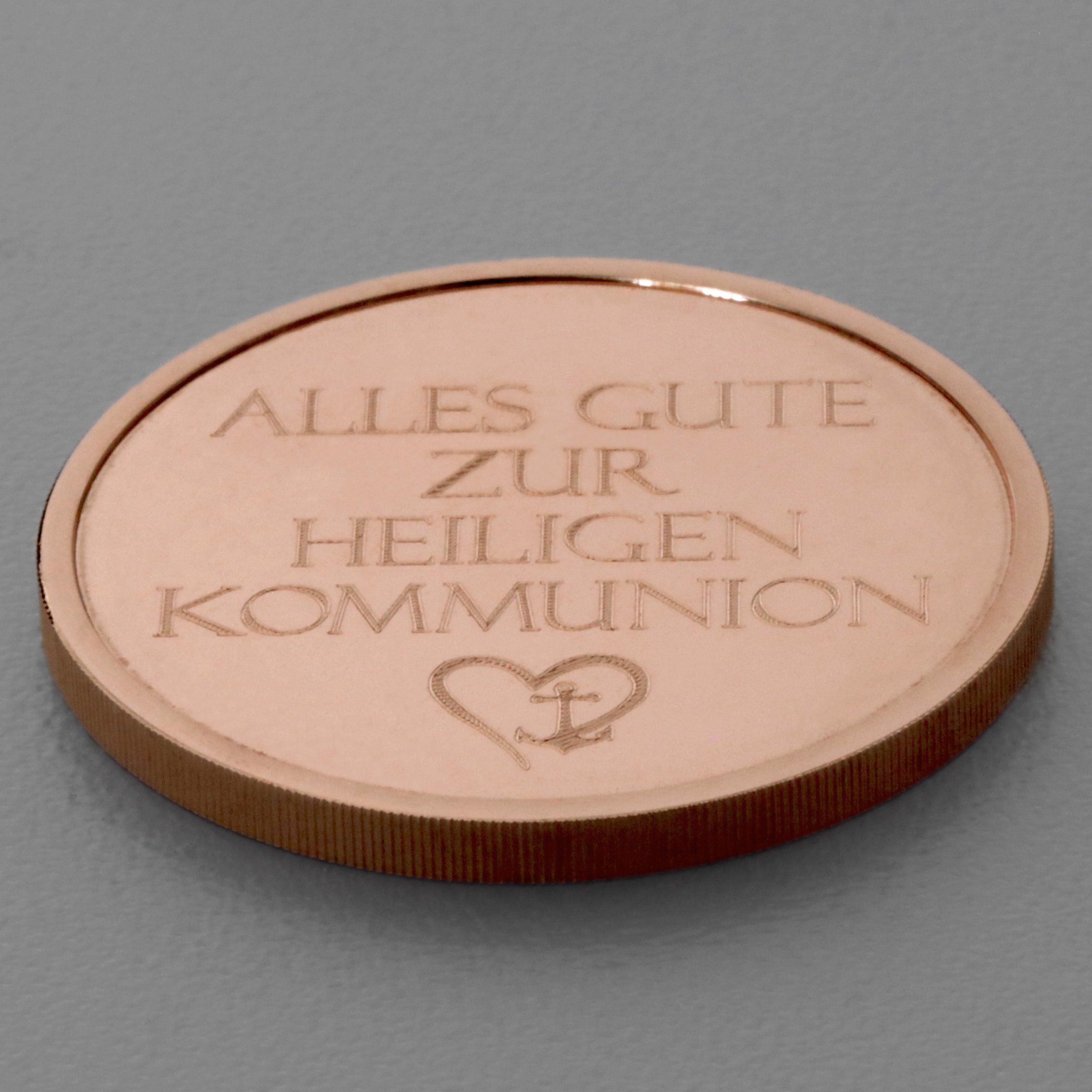 Kupfermedaille "Kommunion" Gravurmedaille - Detailansicht 2