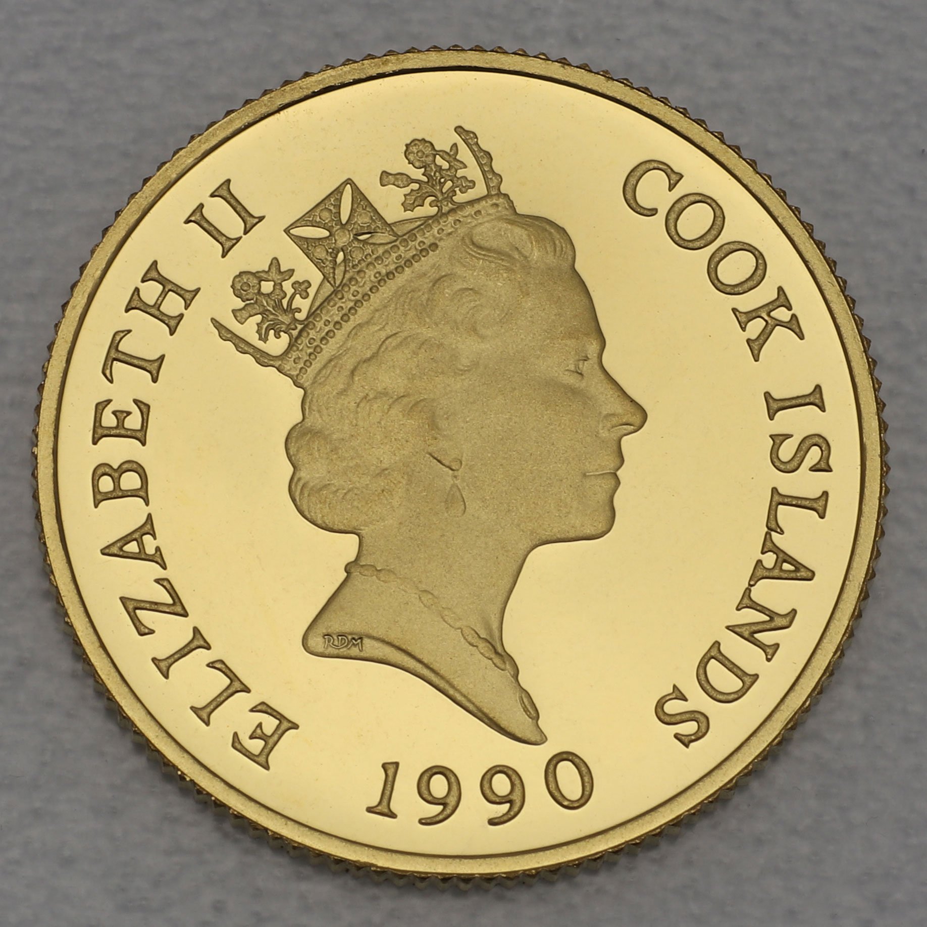 Goldmünze 1/4oz "Amerigo Vespucci" 1990 500 Years of America (Cook Islands) - Detailansicht 1
