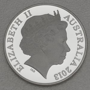 Silbermünze 1oz "Krokodil-Bindi" 2013 (koloriert) Australian Saltwater Crocodiles (Australien) - Miniaturansicht 2