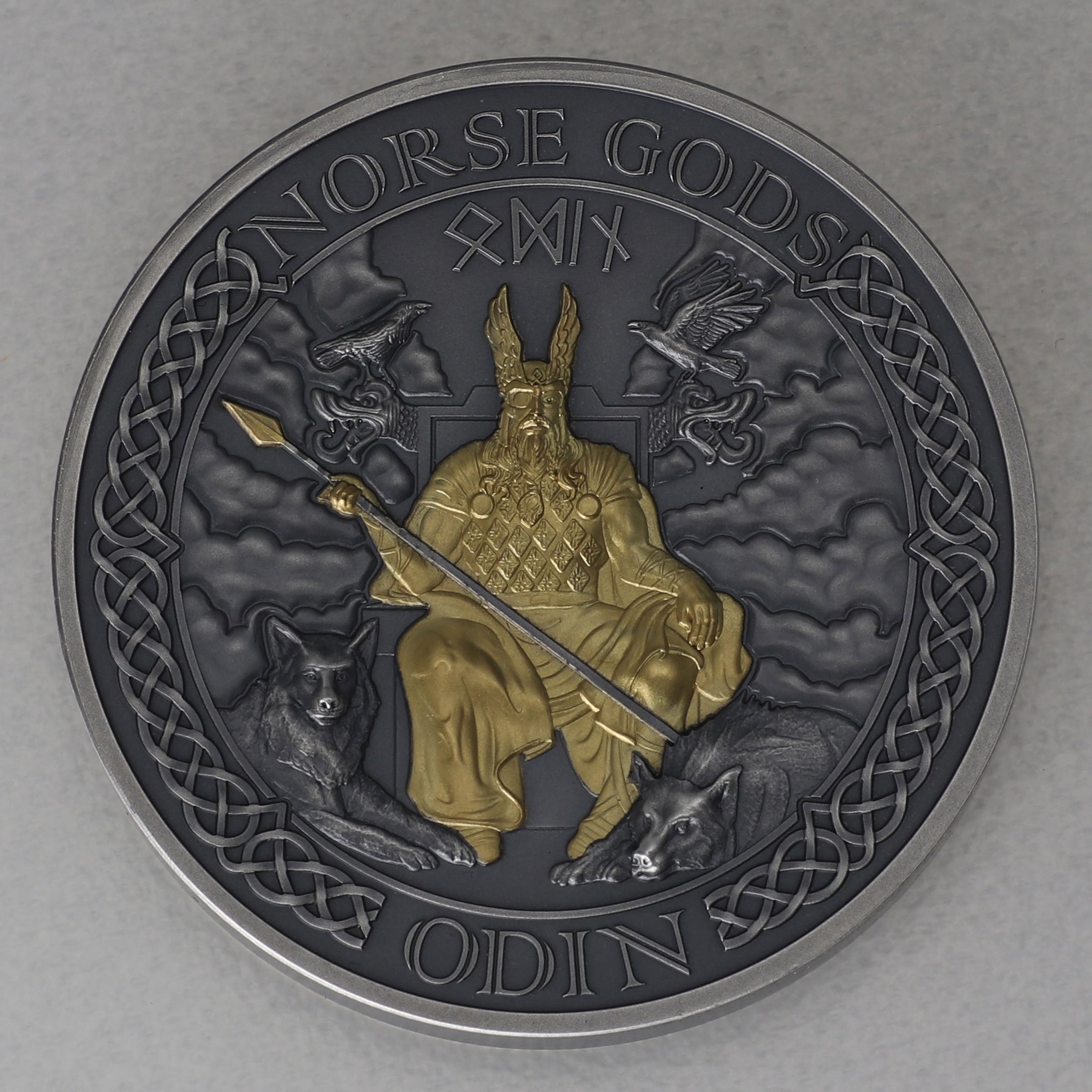 Silbermünze 2oz "Odin" 2021 (HR/AF/vergoldet) Norse Gods (Cook Islands) - Hauptansicht