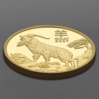 Goldmünze 1oz "Ziege" 2027 (PP) Lunar III – Year of the Goat (Australien) - Miniaturansicht 3