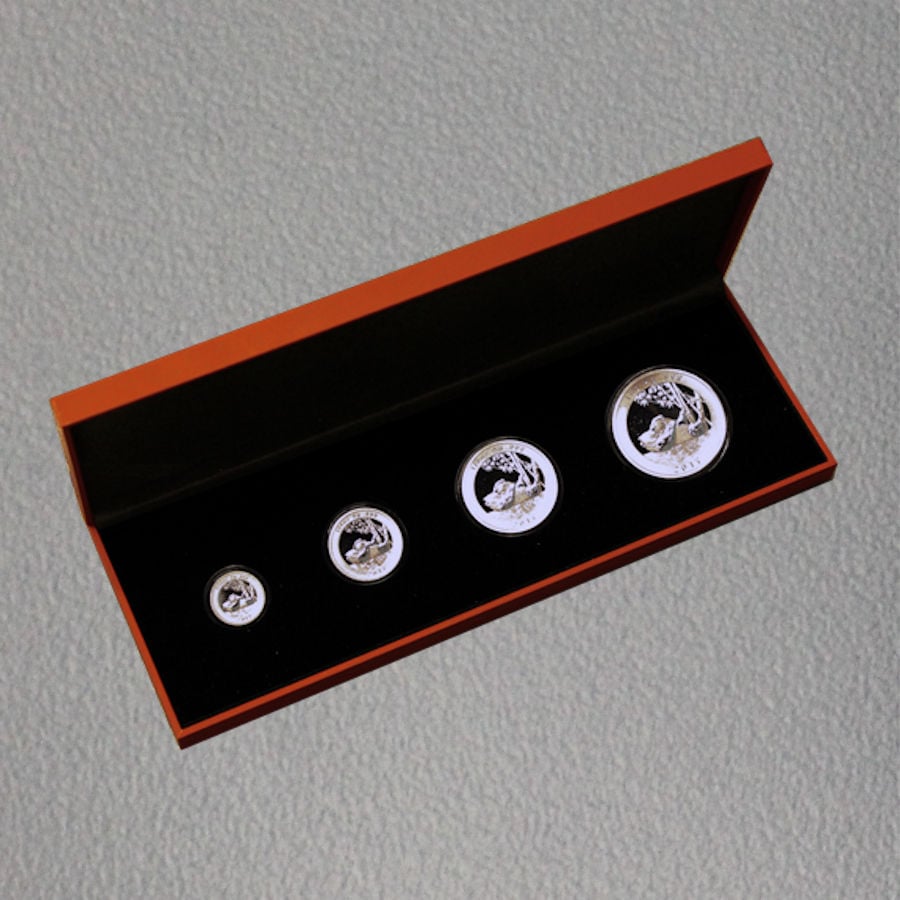 Silbermünze 1/10+1/4+1/2+1oz "Panda" 2017 Show Panda Set – 4-teilig (China) - Hauptansicht