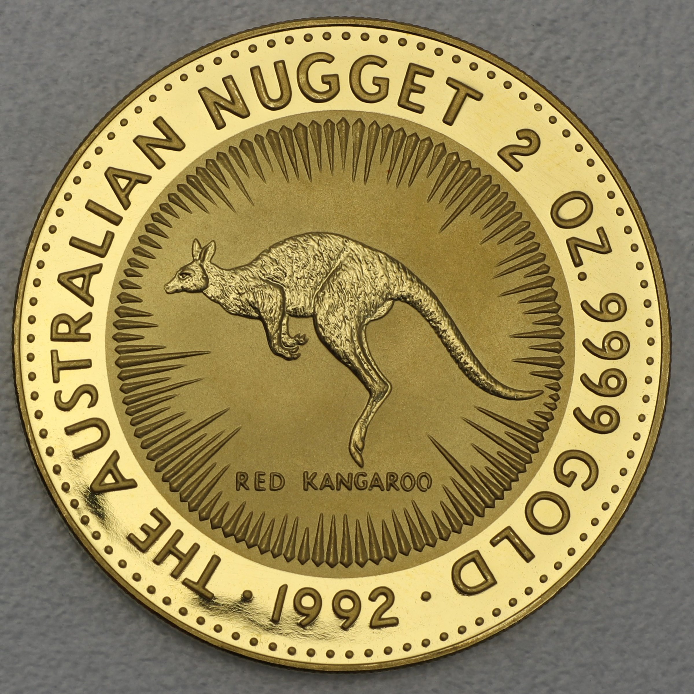 Goldmünze 2oz "Känguru" 1992 Australian Nugget (Australien) - Hauptansicht