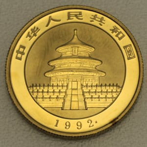Goldmünze 1/2oz "Panda" 1992 (China) - Miniaturansicht 2